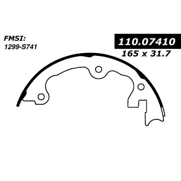 Centric Parts Centric Brake Shoes, 111.07410 111.07410
